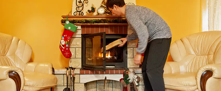 Rusted Metal Fireplace Restoration in New Port Richey, Florida